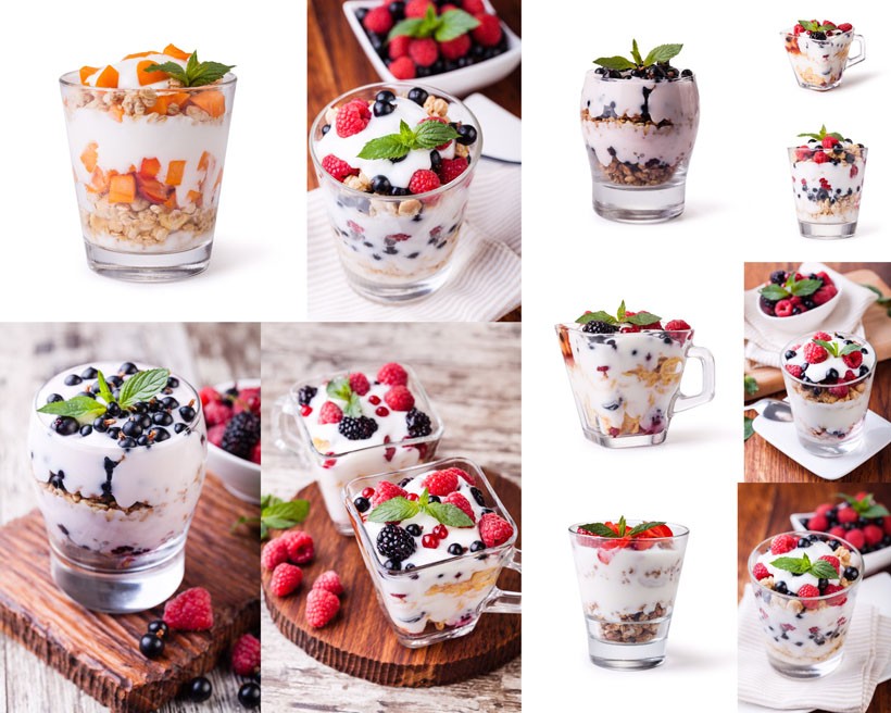 Ice cream cream fruit